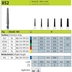 Show details for Diamond Bur 852 Picture of Diamond Bur 852