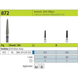Show details for Diamond Bur 872 Picture of Diamond Bur 872