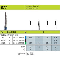 Show details for Diamond Bur 877 Picture of Diamond Bur 877