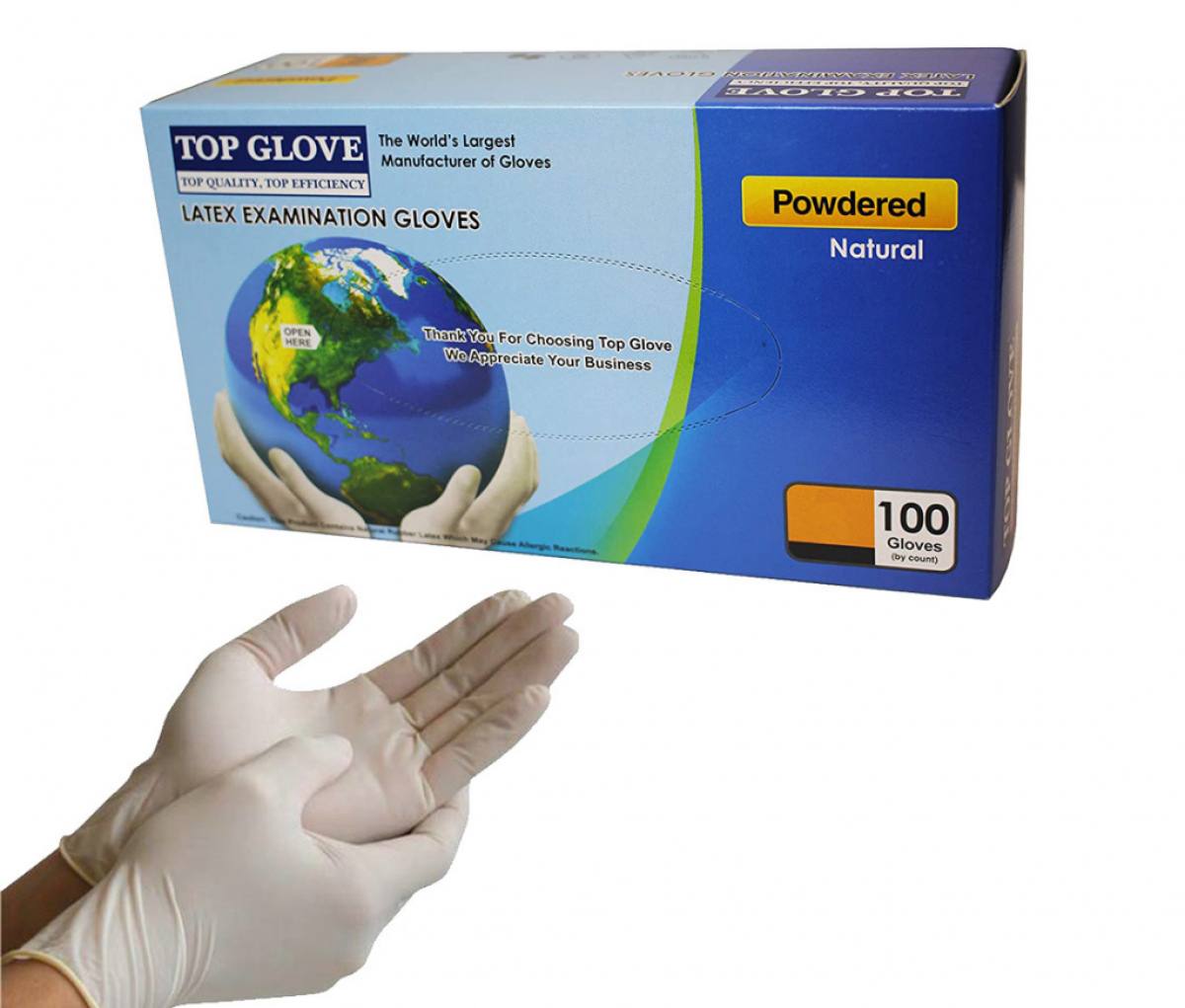 Picture of Natural - Latex Examination Powdered Gloves